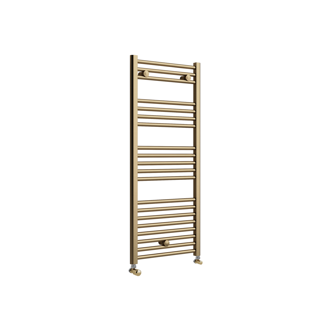 Aura Brushed Brass Heated towel rail | Bathroom Heating | Vaporo Solutions | Heating Ireland