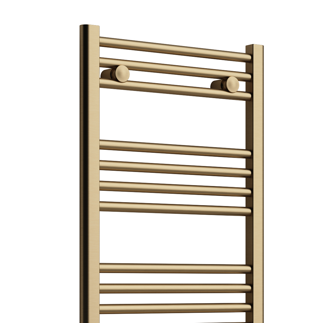 Aura Brushed Brass Heated towel rail | Bathroom Heating | Vaporo Solutions | Heating Ireland