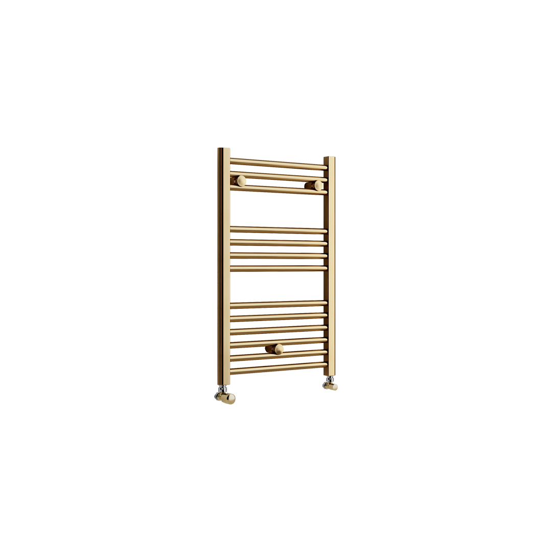 Aura Brushed Brass Heated towel rail | Bathroom Heating | Vaporo Solutions | Heating Ireland