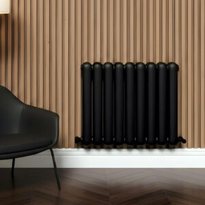Circa black 2 column designer radiator | Vaporo Solutions Ireland