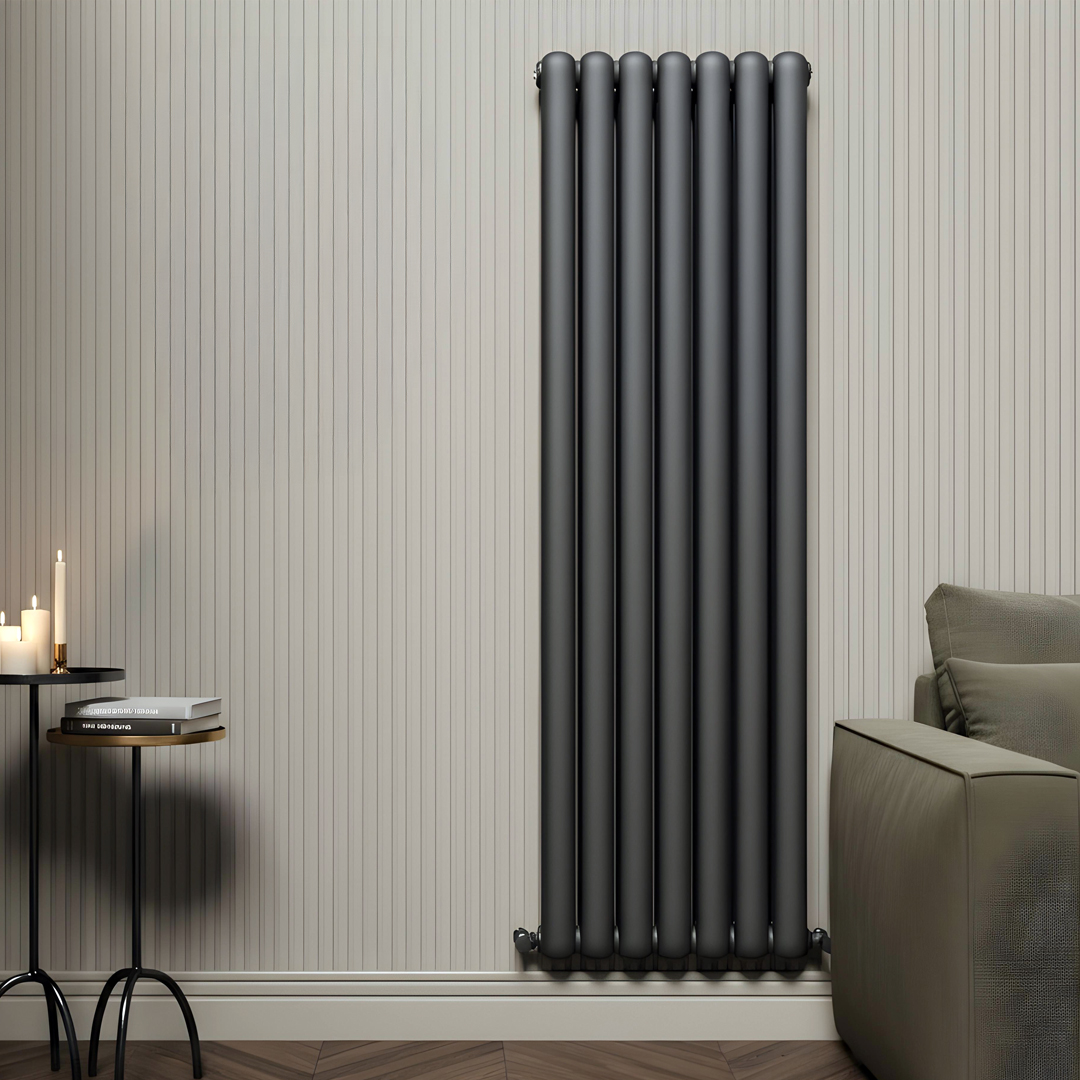 Circa anthracite 2 column designer radiator | Vaporo Solutions Ireland
