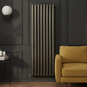 Circa brushed bronze 2 column designer radiator | Vaporo Solutions Ireland