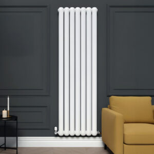 Circa White 2 column designer radiator | Vaporo Solutions Ireland