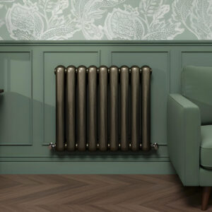 Circa brushed bronze 2 column designer radiator | Vaporo Solutions Ireland