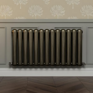 Circa brushed bronze 2 column designer radiator | Vaporo Solutions Ireland