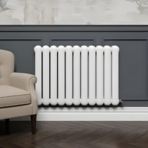 Circa White 2 column designer radiator | Vaporo Solutions Ireland