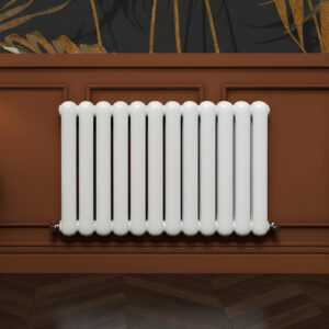Circa White 2 column designer radiator | Vaporo Solutions Ireland