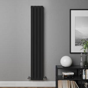 Affinity Black Double 1800 x 308mm Vertical Designer Radiator