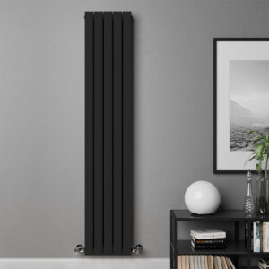 Affinity Black Double 1800 x 385mm Vertical Designer Radiator