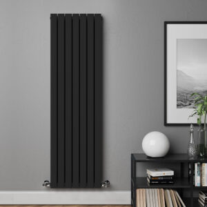 Affinity Black Double 1800 x 539mm Vertical Designer Radiator